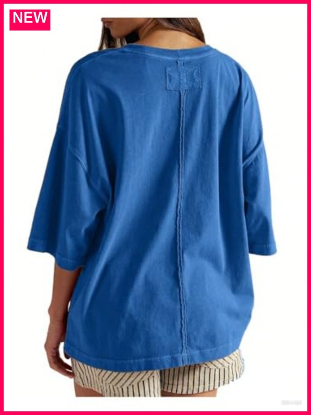 Oversized Cotton Spandex Crew Neck Short Sleeve Tee